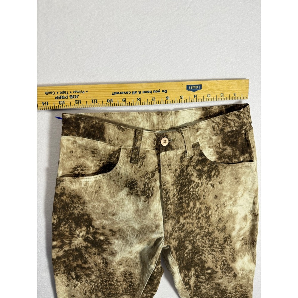Cover Vintage Cow Print Jeans Brown Cream Made in Italy Deadstock Size 30 - Picture 5 of 8